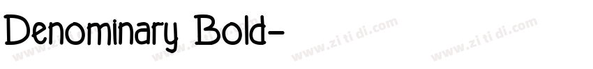 Denominary Bold字体转换